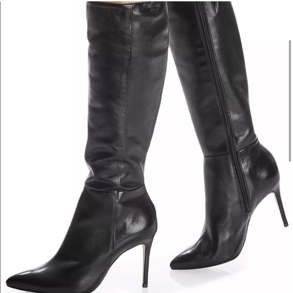Schutz Magalli Knee high leather black boots